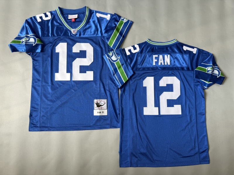Men 2025 Seattle Seahawks #12 Fan blue Throwback Limited NFL Jersey style 001->seattle seahawks->NFL Jersey